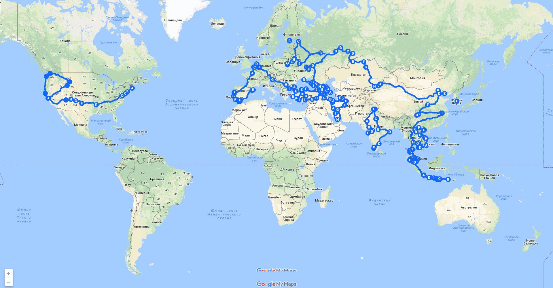 Map of my travels